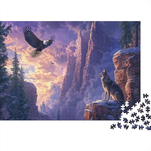 Wolf Puzzle 1000 Teile Puzzle Für Erwachsene Und Kinder Ab 14 Jahren Puzzel 1000pcs (75x50cm) von BIDLEAHDV