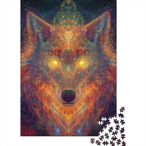 Wolf Puzzle 1000-teilige Schwer Puzzle Spielzeug Lernspiel Impossible Herausforderungsspielzeug Für Erwachsene Und Kinder Ab 12 Jahren 1000pcs (75x50cm) von BIDLEAHDV