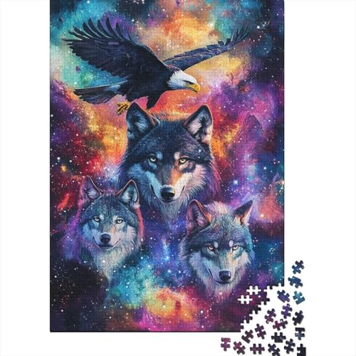Wolf Puzzle 1000-teilige Schwer Puzzle Spielzeug Lernspiel Impossible Herausforderungsspielzeug Für Erwachsene Und Kinder Ab 12 Jahren 1000pcs (75x50cm) von BIDLEAHDV