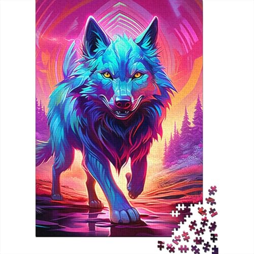 Wolf Puzzles 1000 Teile Schwer Puzzle Spielzeug Lernspiel Impossible Herausforderungsspielzeug Für Erwachsene Und Kinder Ab 14 Jahren 1000pcs (75x50cm) von BIDLEAHDV