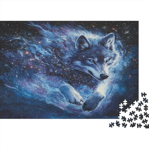 Wolf Puzzlespiel 1000 Teile Puzzle Für Erwachsene Und Kinder Ab 14 Jahren, Erwachsenen Puzzlespiel Puzzel 1000pcs (75x50cm) von BIDLEAHDV