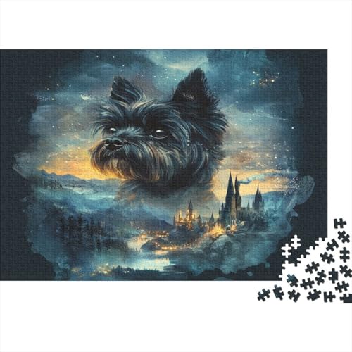 Yorkshire Terrier Puzzle 1000 Teile Erwachsener Kniffel Spaß Für Die Ganze Familie - Abwechslungsreiche 1000 Puzzleteilige Motive Puzzle Erwachsene, Puzzel 1000pcs (75x50cm) von BIDLEAHDV