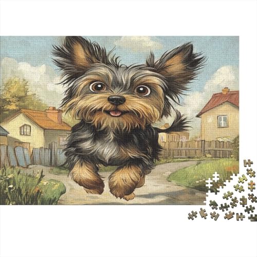 Yorkshire Terrier Puzzle 1000 Teile Für Erwachsene Und Kinder Ab 14 Jahren Für Stressabbauer Puzzel 1000pcs (75x50cm) von BIDLEAHDV