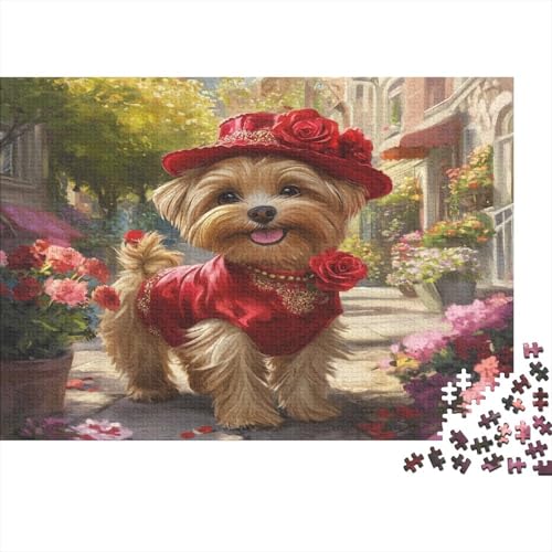 Yorkshire Terrier Puzzlespiel 1000 Teile Erwachsene -Puzzle 1000 Stück Spiel Puzzles Für Erwachsene Kinder Puzzle Erwachsenen Puzzlespiel Puzzel 1000pcs (75x50cm) von BIDLEAHDV