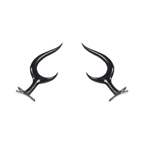BIEGMAI Alastor Cosplay Requisiten Brille/Teufelshörner Haarnadel, Cosplay Alastor Kostüm Zubehör Halloween Karneval Dress Up Party (Teufelshörner Haarnadel, F) von BIEGMAI