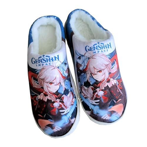 BIEGMAI Anime-Hausschuhe, Spielcharakter, Cosplay-Hausschuhe – Klee/Kamisato Ayaka/Venti bedruckte Cartoon-Schuhe, Hausschuhe, flauschig, warm, Winter, Freizeitschuhe (Kaedehara Kazuha BIEGMAI Anime-Hausschuhe, Spielcharakter, Cosplay-Hausschuhe – Klee/Kamisato Ayaka/Venti bedruckte Cartoon-Schuhe, Hausschuhe, flauschig, warm, Winter, Freizeitschuhe (Kaedehara Kazuha von BIEGMAI