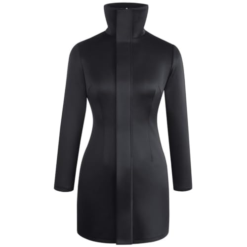 BIEGMAI Gojo Satoru Cosplay Kostüm für Damen Schwarz Blau Kleid Gojo Satoru Outfits Uniform Halloween Karneval Party Dress Up Anzug (Schwarz, XXL) von BIEGMAI