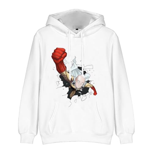 BIEGMAI One Punch Man Hoodie Anime Saitama Tatsumaki Garou Cosplay Hoodies Cartoon Charakter Druck Pullover Sweatshirt Erwachsene Unisex Sport Langarm Kapuzenoberteile (Typ 1, S) von BIEGMAI