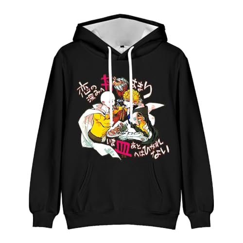 BIEGMAI One Punch Man Hoodie Anime Saitama Tatsumaki Garou Cosplay Hoodies Cartoon Charakter Druck Pullover Sweatshirt Erwachsene Unisex Sport Langarm Kapuzenoberteile (Typ 2, 4XL) von BIEGMAI