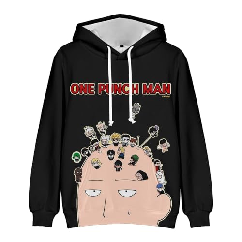 BIEGMAI One Punch Man Hoodie Anime Saitama Tatsumaki Garou Cosplay Hoodies Cartoon Charakter Druck Pullover Sweatshirt Erwachsene Unisex Sport Langarm Kapuzenoberteile (Typ 4, L) von BIEGMAI