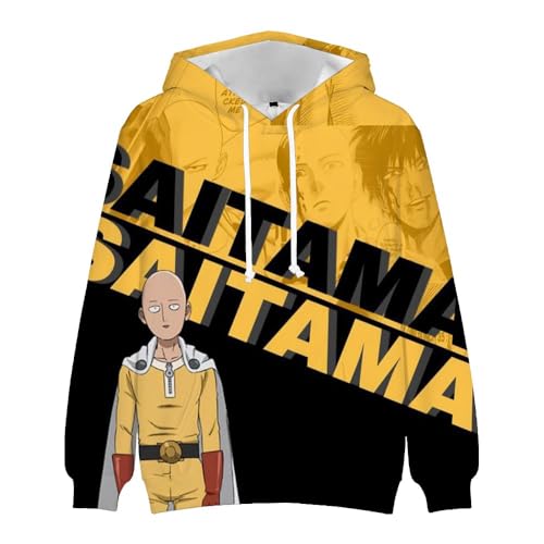 BIEGMAI One Punch Man Hoodie Anime Saitama Tatsumaki Garou Cosplay Hoodies Cartoon Charakter Druck Pullover Sweatshirt Erwachsene Unisex Sport Langarm Kapuzenoberteile (Typ 5, XS) von BIEGMAI