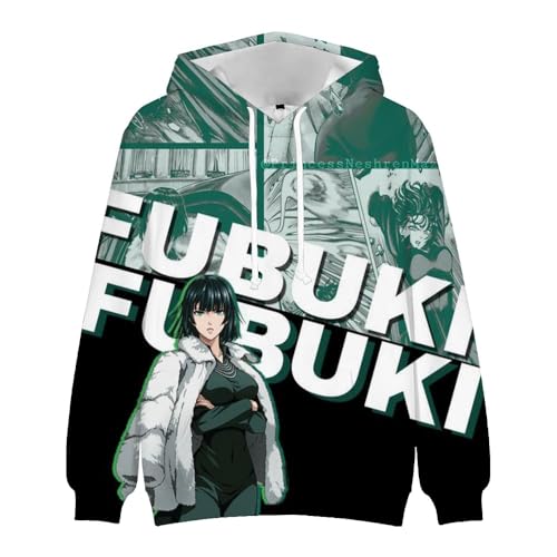 BIEGMAI One Punch Man Hoodie Anime Saitama Tatsumaki Garou Cosplay Hoodies Cartoon Charakter Druck Pullover Sweatshirt Erwachsene Unisex Sport Langarm Kapuzenoberteile (Typ 6, XS) von BIEGMAI