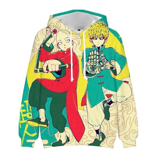 BIEGMAI One Punch Man Hoodie Anime Saitama Tatsumaki Garou Cosplay Hoodies Cartoon Charakter Druck Pullover Sweatshirt Erwachsene Unisex Sport Langarm Kapuzenoberteile (Typ 7, XXS) von BIEGMAI