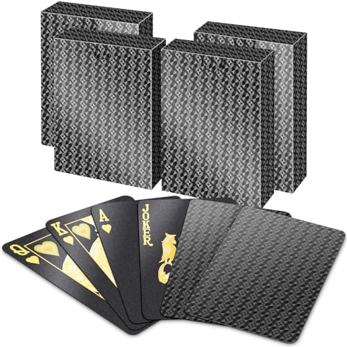 BIERDORF wasserdichte Plastik Spielkarten - Robustes Cooles Kartendeck - Standard Index Professionelle Pokerkarten - Vintage Casino Themen Kartenspiele oder Erwachsene - 4 Pack Schwarzen Diamant Stil BIERDORF wasserdichte Plastik Spielkarten - Robustes Cooles Kartendeck - Standard Index Professionelle Pokerkarten - Vintage Casino Themen Kartenspiele oder Erwachsene - 4 Pack Schwarzen Diamant Stil von BIERDORF