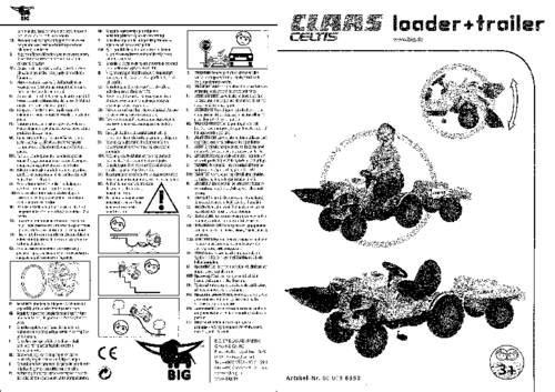 Claas Celtis + Anhänger Kindertraktor von BIG Spielwaren