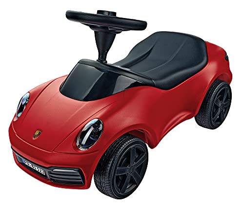 BIG Spielwarenfabrik BIG - Baby Porsche 911 - Designt von den Porsche Design Studios, mit breiten Flüsterreifen und griffigem Lenkrad, Rutscher Auto, für Kinder ab 18 Monaten, Rot von BIG Spielwarenfabrik