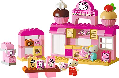 BIG-Bloxx Hello Kitty Bäckerei - Bausteinset mit 82 Teilen inkl. 2 Hello Kitty Spielfigur, verbaubar mit bekannten Spielsteinen für Kinder ab 1,5 Jahren von BIG Spielwarenfabrik