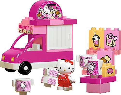 BIG-Bloxx Hello Kitty Eiswagen- Bausteinset mit 26 Teilen inkl. 1 Hello Kitty Spielfigur, verbaubar mit bekannten Spielsteinen für Kinder ab 1,5 Jahren von BIG Spielwarenfabrik