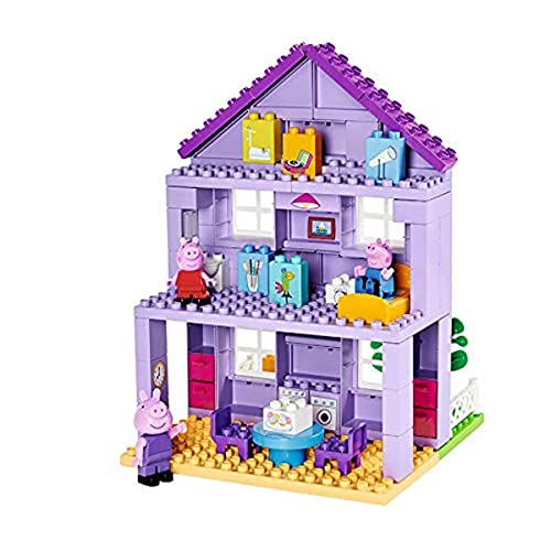 BIG-Bloxx Peppa Pig - Grandparents House - Construction Set, BIG-Bloxx Set bestehend aus Peppa, Opa, Schorsch und Gebäude, 86 Teilen, für Kinder ab 18 Monaten von BIG Spielwarenfabrik