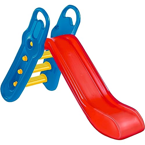 BIG - Fun-Slide - 152cm lange Rutschbahn, Nutzung für den Hausgebrauch, rot-blaue Rutsche für drinnen und draußen, für Kinder ab 3 Jahren von BIG Spielwarenfabrik