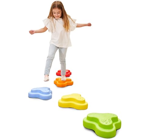 BIG Heppy Rocks – Balanciersteine & Spielsteine-Set, 5 Stück – fördert Motorik, Gleichgewicht & Sensorik – Indoor & Outdoor Spielzeug, für Kinder ab 1 Jahr von BIG Spielwarenfabrik
