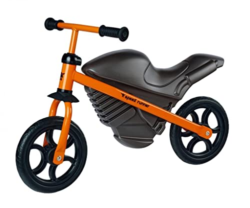 BIG - Laufrad Speed-Runner - für Kinder von 2 bis 5 Jahren, höhenverstellbares Kinder-Laufrad ab 2 Jahre, orange-schwarz, Laufrad von BIG Spielwarenfabrik