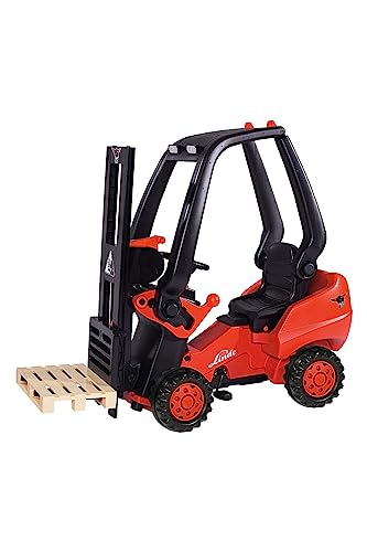 BIG - Linde Forklift - Kindergabelstapler, Spielfahrzeug mit Präzisionskettenantrieb, verstellbarer Sitz, bis 50 kg, Linde Lizenz, für Kinder ab 3 Jahren, Multicoloured Red/Black BIG - Linde Forklift - Kindergabelstapler, Spielfahrzeug mit Präzisionskettenantrieb, verstellbarer Sitz, bis 50 kg, Linde Lizenz, für Kinder ab 3 Jahren, Multicoloured Red/Black von BIG Spielwarenfabrik
