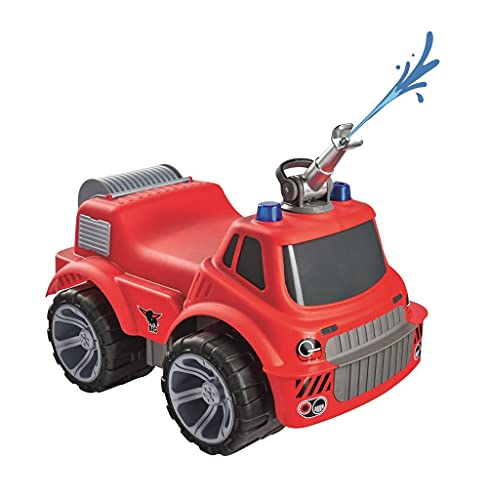 BIG - Power-Worker Maxi Firetruck - großes Spielzeug Auto mit Wasserspritze, Reifen aus Softmaterial, rot, für Kinder ab 2 Jahren von BIG Spielwarenfabrik