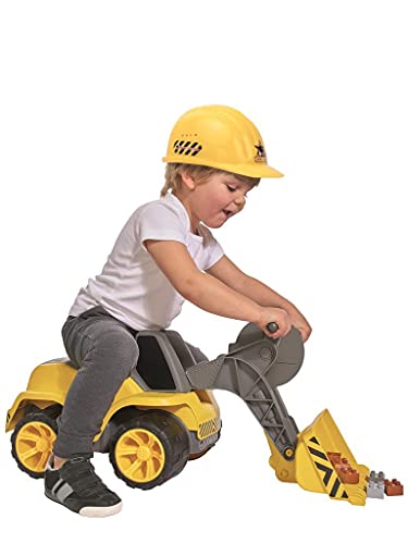 BIG - Power-Worker Maxi-Loader - Kinderfahrzeug, geeignet als Sandspielzeug und für das Kinderzimmer, Baggerfahrzeug zum Sitzen bis 50 kg, für Kinder ab 3 Jahren, Gelb von BIG Spielwarenfabrik