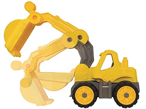 BIG - Power-Worker Mini Bagger - Baggerfahrzeug geeignet als Sandspielzeug und für das Kinderzimmer, Reifen aus Softmaterial, perfekt für unterwegs, für Kinder ab 2 Jahren von BIG Spielwarenfabrik