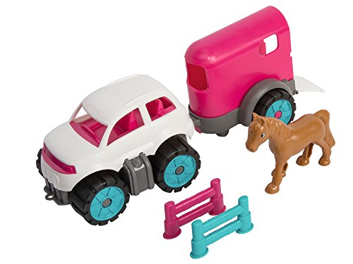 BIG Spielwarenfabrik 800055793 - BIG-Power Worker Mini Ponytransporter-Set Kinderspielzeug für Kinder ab 2 Jahren von BIG Spielwarenfabrik