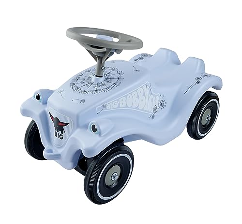 BIG-Bobby-Car Classic Blowball - Kinderfahrzeug mit Aufklebern in Pusteblumen Design, für Jungen und Mädchen, belastbar bis zu 50 kg, Rutschfahrzeug für Kinder ab 1 Jahr von BIG Spielwarenfabrik