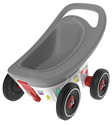 BIG - Buggy - 3-in-1 Multifunktions-Anhänger, Lauflernwagen mit verstellbarer Bremsfunktion, inklusive 4 Flüsterräder, Bobby Car Anhänger, für Kinder ab 1 Jahr von BIG Spielwarenfabrik