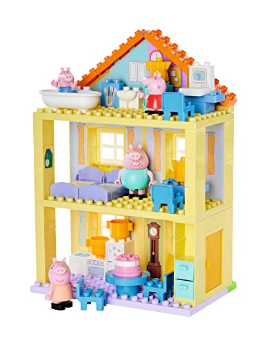 BIG-Bloxx - Peppa Pig Spielzeug-Haus (86 Bausteine) - großes Peppa Wutz Spielhaus inkl. Familie Wutz als Spielfiguren, umfangreiches Klemmbausteine-Set für Kinder ab 18 Monaten von BIG Spielwarenfabrik