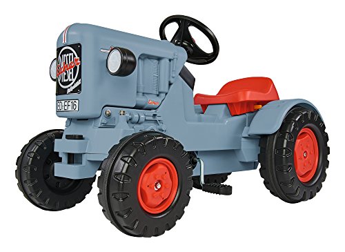 BIG - Traktor Eicher Diesel ED 16 - Trettraktor mit 3-Stufen Sitzverstellung, Kinderfahrzeug mit Präzisionskettenantrieb, Tretfahrzeug für Kinder ab 3 Jahren, Grau von BIG Spielwarenfabrik