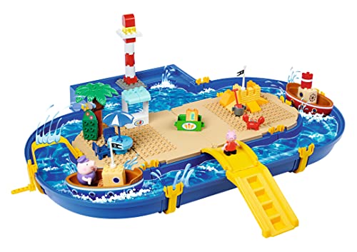 BIG-Waterplay - Peppa Pig Holiday - Outdoor-Wasserspielzeug mit großer Wasserbahn, BIG-Bloxx Bausteinen, Handkurbel & Peppa Wutz Figuren, für Kinder von 3 - 7 Jahren BIG-Waterplay - Peppa Pig Holiday - Outdoor-Wasserspielzeug mit großer Wasserbahn, BIG-Bloxx Bausteinen, Handkurbel & Peppa Wutz Figuren, für Kinder von 3 - 7 Jahren von BIG Spielwarenfabrik
