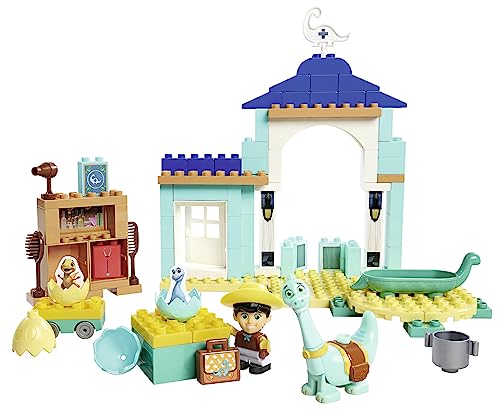 BIG-Bloxx - Dino Ranch Pflegestation - großes Spielset (86 Bausteine) für Dino-Krankenhaus mit Brutstätte, Zubehör & Spielfigur Min und Dino Figur Clover, für Kinder von 18 Monate bis 5 Jahre von BIG Spielwarenfabrik