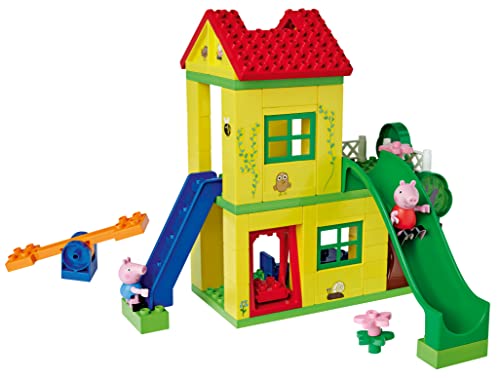 BIG-Bloxx Peppa Pig Play House - Baumhaus, Construction Set, BIG-Bloxx Set bestehend aus Peppa, Schorsch und Haus, 72 Teile, für Kinder ab 18 Monaten von BIG Spielwarenfabrik
