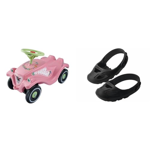 Big-Bobby-Car Classic Flower - Kinderfahrzeug mit Blumenaufklebern für Jungen und Mädchen & schoner - für Kinderschuhe der Größe 21 bis 27 von BIG Spielwarenfabrik