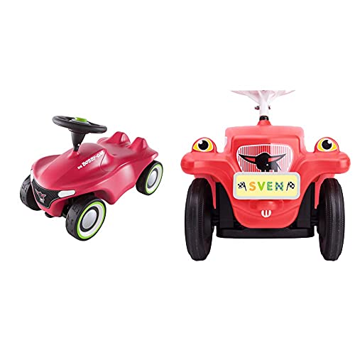 Big-Bobby-Car-Neo Pink - Rutschfahrzeug für drinnen und draußen, für Kinder ab 1 Jahr & Nummernschild - Namensschild für das Rutschfahrzeug, für Kinder ab 1 Jahr von BIG Spielwarenfabrik