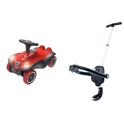 Big-Bobby-Car Next - Deluxe Variante, Kinderfahrzeug mit LED-Front Scheinwerfer, rot & Big-Premium-Schubstange - 4-Fach höhenverstellbare Schiebestange Big-Bobby-Car Next - Deluxe Variante, Kinderfahrzeug mit LED-Front Scheinwerfer, rot & Big-Premium-Schubstange - 4-Fach höhenverstellbare Schiebestange von BIG Spielwarenfabrik