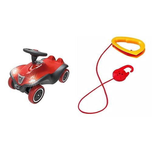 Big-Bobby-Car Next - Deluxe Variante, mit LED-Front Scheinwerfer, Flüsterreifen und weichem Sitz, bis zu 50kg, ab 1 Jahr, rot & Big-Bobby-Car-Seil - Schleppseil mit Griff und Aufwickelrolle, 172 cm Big-Bobby-Car Next - Deluxe Variante, mit LED-Front Scheinwerfer, Flüsterreifen und weichem Sitz, bis zu 50kg, ab 1 Jahr, rot & Big-Bobby-Car-Seil - Schleppseil mit Griff und Aufwickelrolle, 172 cm von BIG Spielwarenfabrik