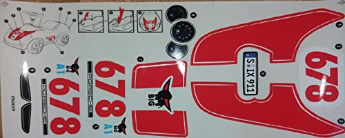 Big Bobby Car Stickers Aufklebersatz Porsche Nr 678 mit Porsche Emblem von BIG Spielwarenfabrik