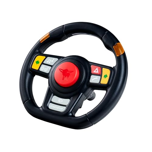 Big Sound Lenkrad – mit Licht & 8 realistischen Sounds – Zubehör für Big Bobby Car & Big Traktoren (ab 2010), inkl. Batterien, für Kinder ab 12 Monaten von BIG Spielwarenfabrik