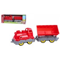 BIG 800055784 - BIG Power Worker Mini Zug mit Wagon, Eisenbahn, Sandspielzeug, Kunststoff, 45x12x14cm von BIG