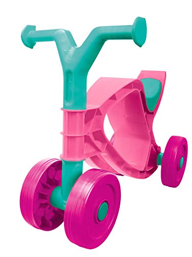 BIG - Flippi Pink Laufrad, bis zu 25 kg Tragkraft, handlich und platzsparend, ab 18 Monaten, L x B x H - 21 x 49 x 36 cm, rot, grün, schwarz von BIG Spielwarenfabrik