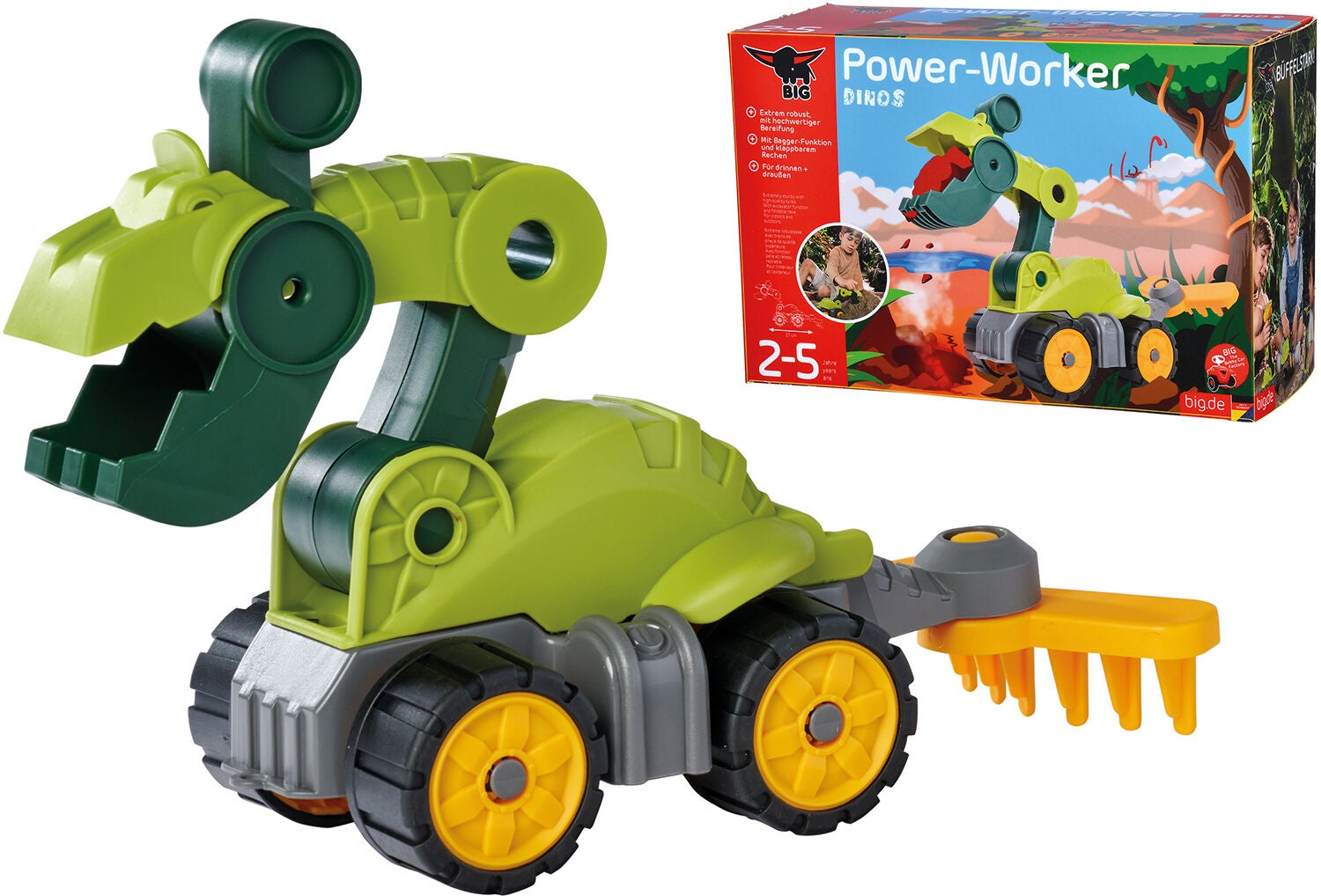 BIG Power Worker Dino Bagger, Mehrfarbig BIG Power Worker Dino Bagger, Mehrfarbig von BIG