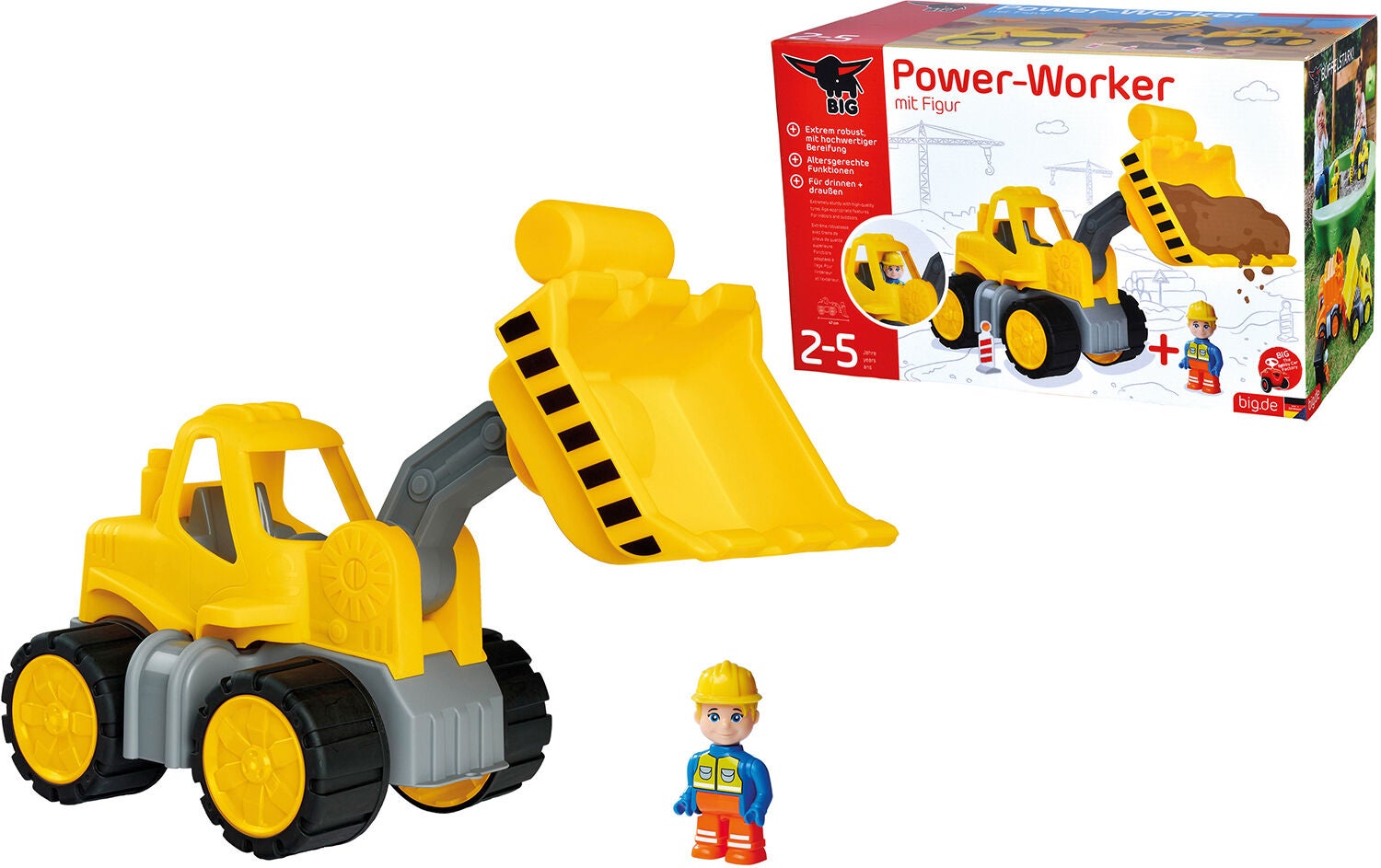 BIG Power Worker Spielzeugtraktor, Mehrfarbig BIG Power Worker Spielzeugtraktor, Mehrfarbig von BIG