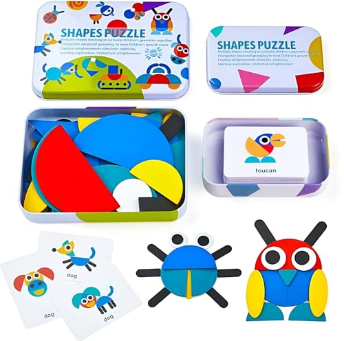 BIGH Holzpuzzle für Kinder, Montessori-Holzpuzzle, Lernspielzeug für Vorschule, Lernspielzeug, Puzzle, Geschenk für Mädchen, Geschenk für Jungen ab 3 Jahren, Set mit 36 Stück BIGH Holzpuzzle für Kinder, Montessori-Holzpuzzle, Lernspielzeug für Vorschule, Lernspielzeug, Puzzle, Geschenk für Mädchen, Geschenk für Jungen ab 3 Jahren, Set mit 36 Stück von BIGH
