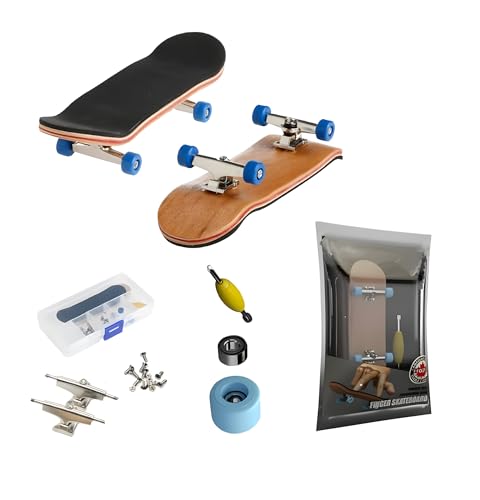 BIGH Professionelles Fingerboard aus natürlichem Ahorn - Fingerboard - Fingerskate klein - Skate zum Verschenken und Spielen - Fingerskate zum Sammeln - Farbe: Holz von BIGH